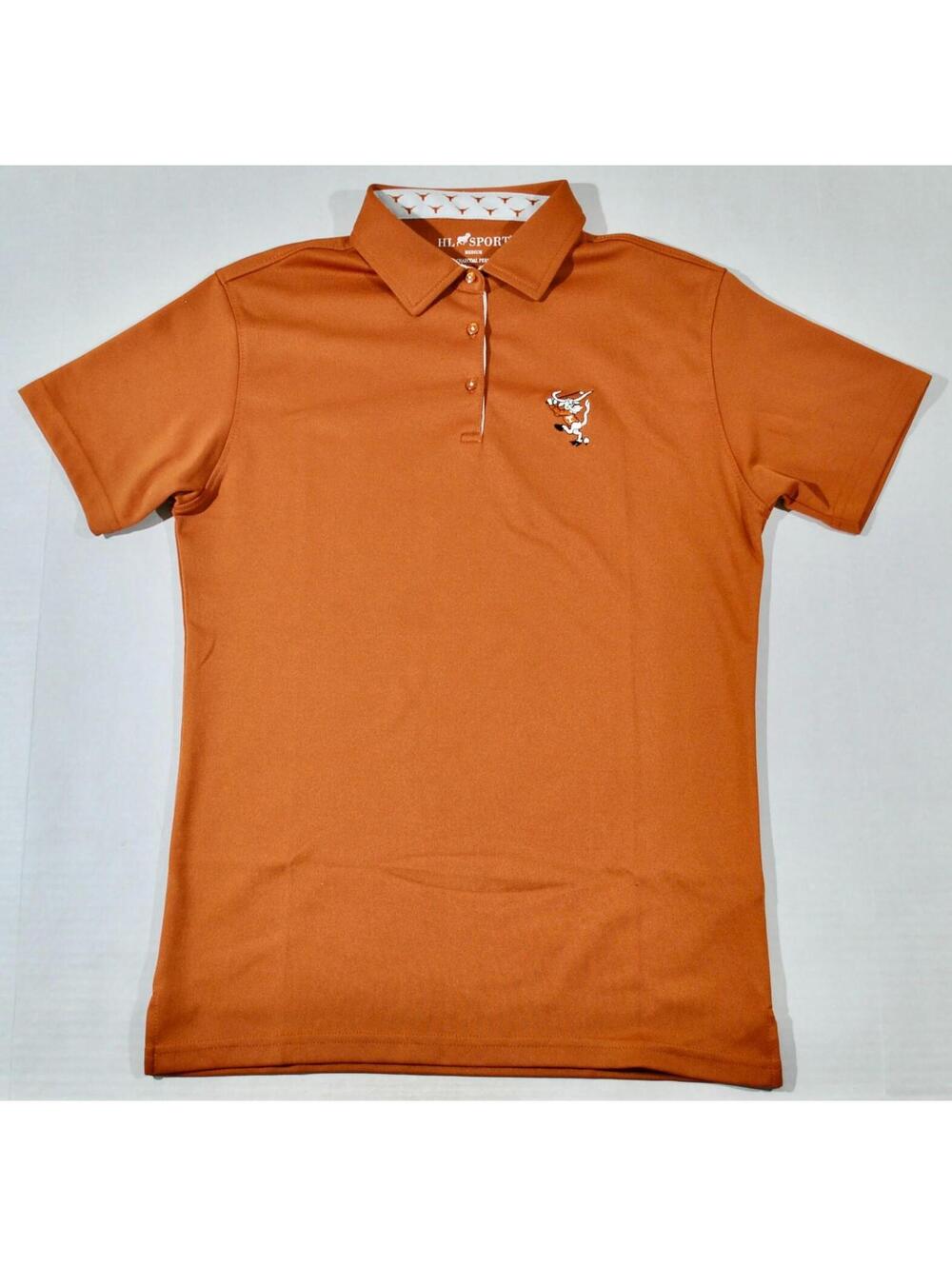 Texas Longhorns Golf HL Sport Course Orange Polo Size Women's Medium